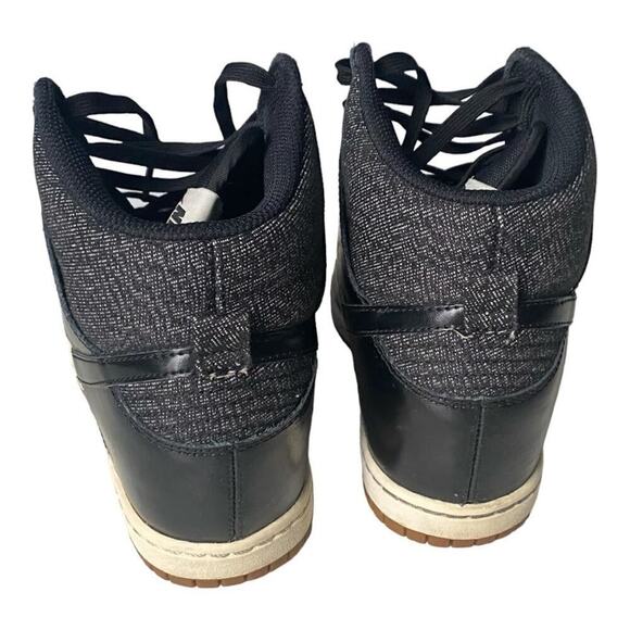 Nike Dunk Sky Hi Womens Black Size US 8 Lace Up Hidden Wedge Sneakers 2014 - Picture 5 of 11